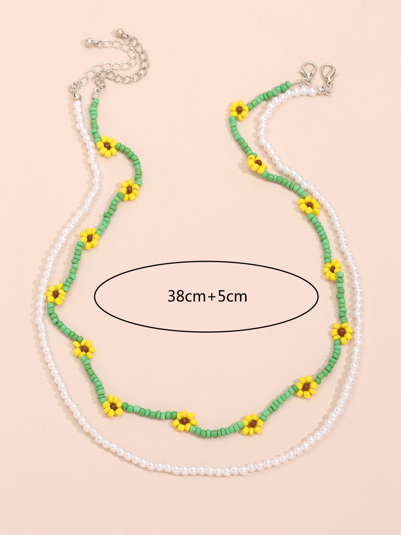 Fashionable Simple Irregular Double All-match Necklace For Women's