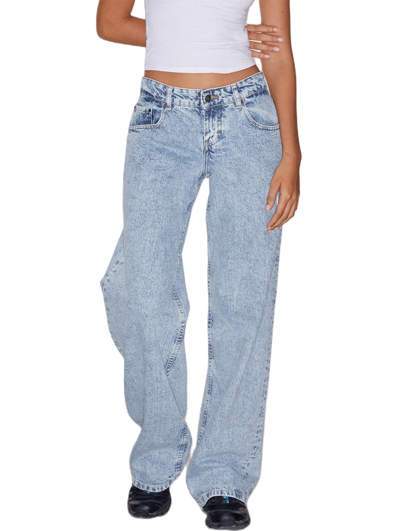 Casual High Quality Women's Straight Jeans For Women's