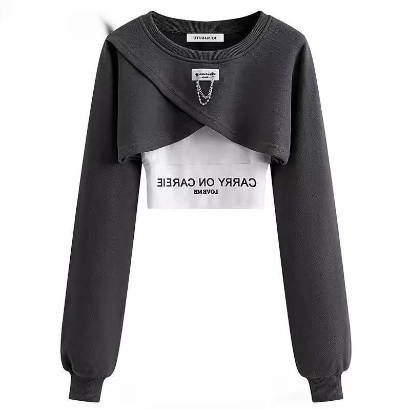 Autumn Suit Women's Wide-leg Pants Three-piece Sling Sweater Loose