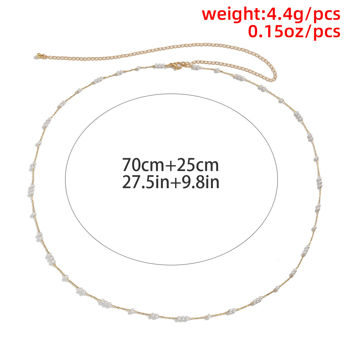 Dainty Beaded Waist Chains Minimalist Pearl Belly Chains Delicate Full-Beaded Hip Chains Subtle Everyday Body Chains Sexy Single-layer Metal Chain Waist Chain
