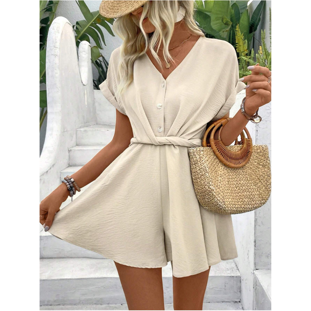 Batwing Sleeve Kinked One-piece Dress For Women's