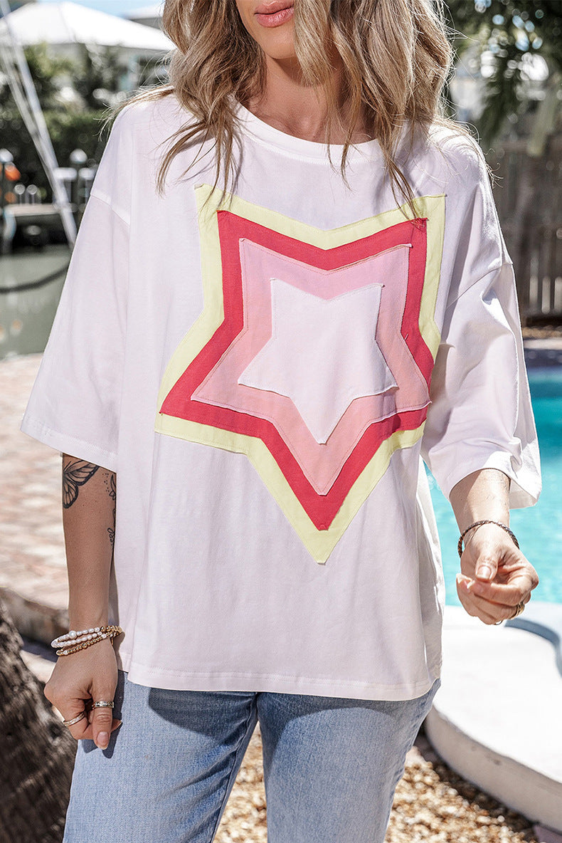 New Pullover Round Neck T-shirt Women