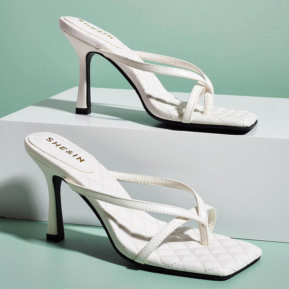 Modern Open Toe Heeled Flip-Flops Large Size Women Shoes Women Shoes Stiletto High Heels Fashion Sandals And Slippers