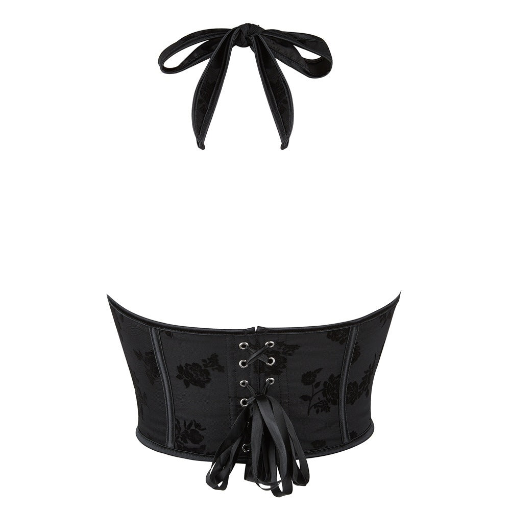 Breathable Mesh Halter Body Shaping Top For Women's