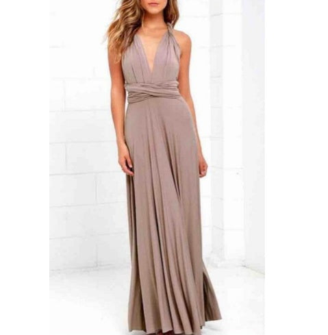 Sexy Long Party Dress Club Floor-Length Summer Backless Bandage Maxi Dress Multiway Bridesmaids Boho Women's