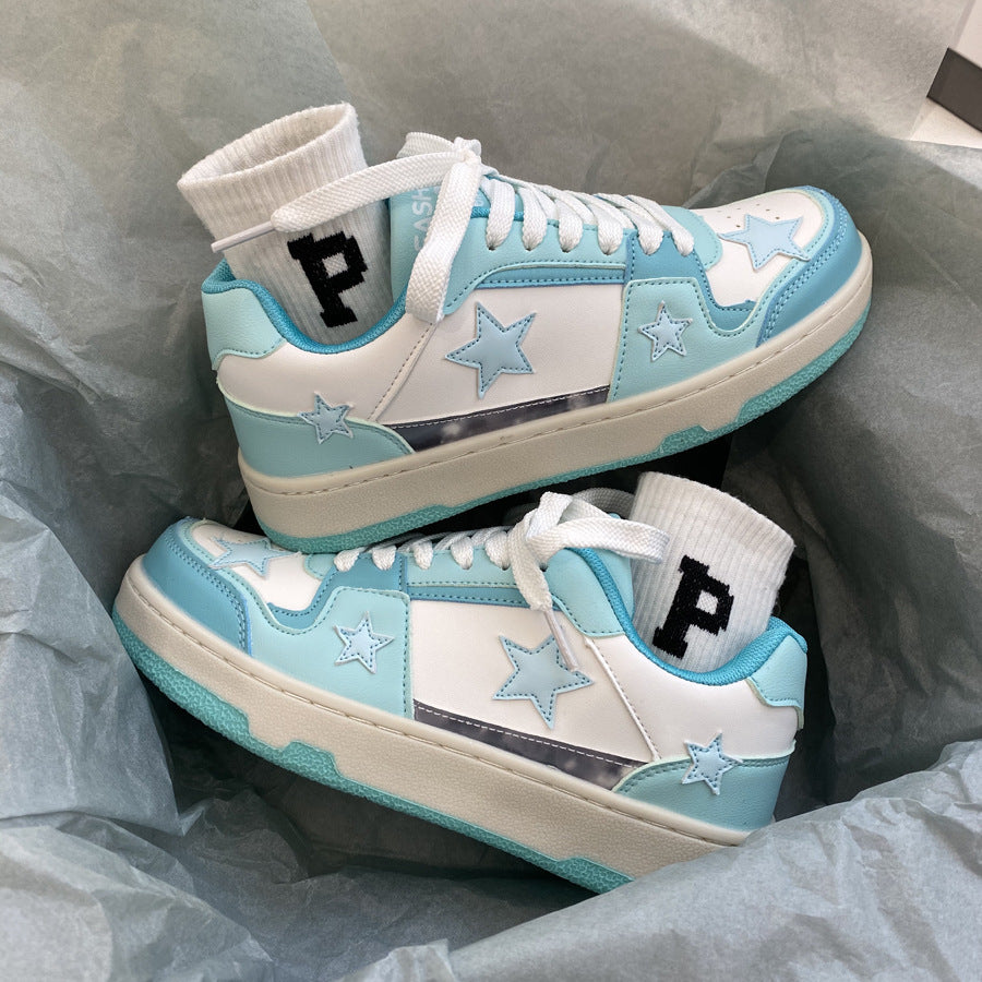 Flat Bottom Low Top Skateboard Shoes For Women