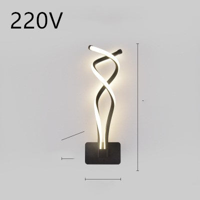 Rhythmic Wave LED Wall Light Minimalist Wall Accent Light Infinity Loop LED Wall Sconce