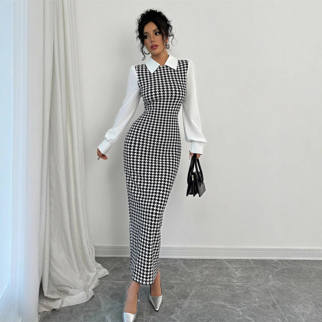 Elegant Fake Two Pieces Women's Bodycon Dress