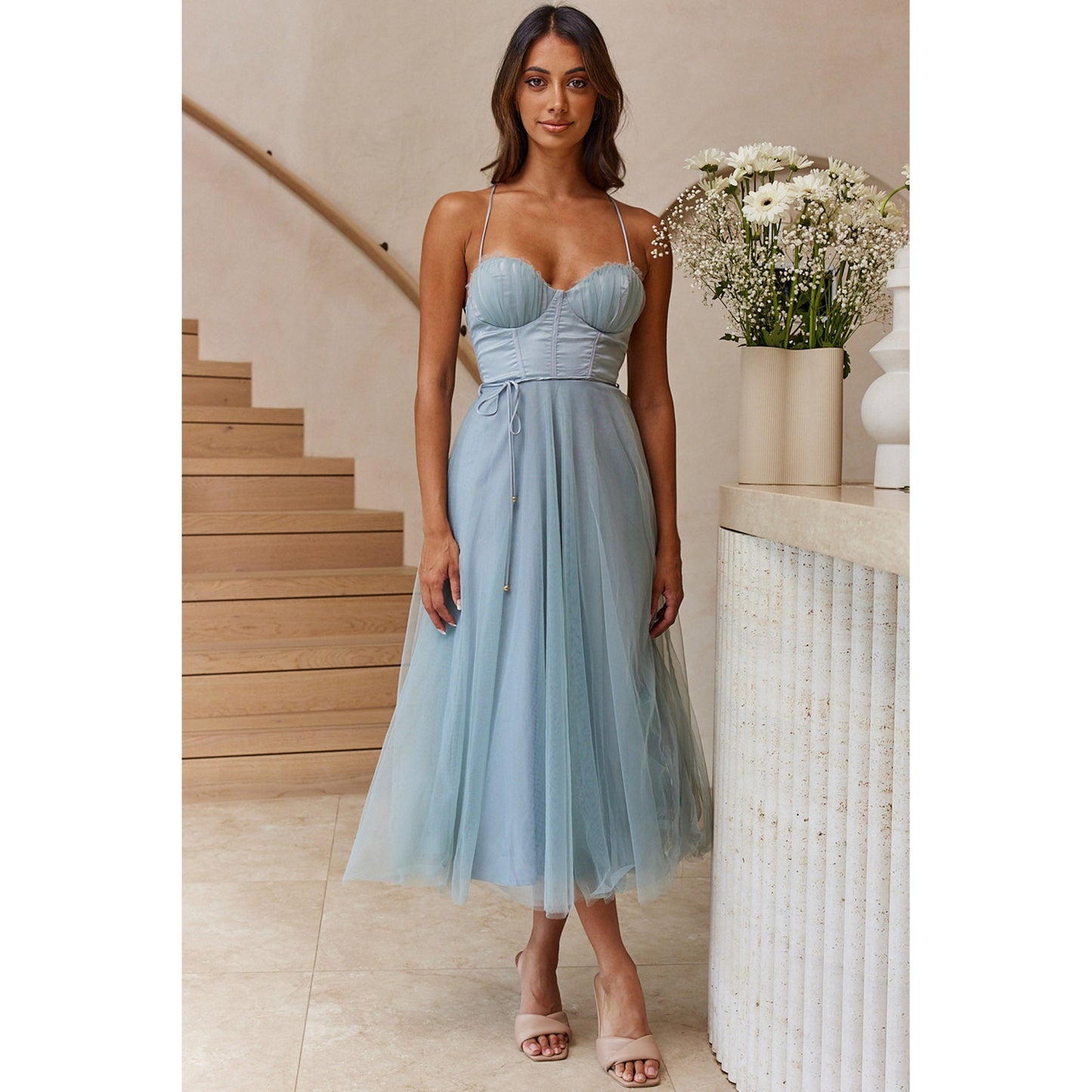 Sling Casual Multi-color Elegant Dress For Women's