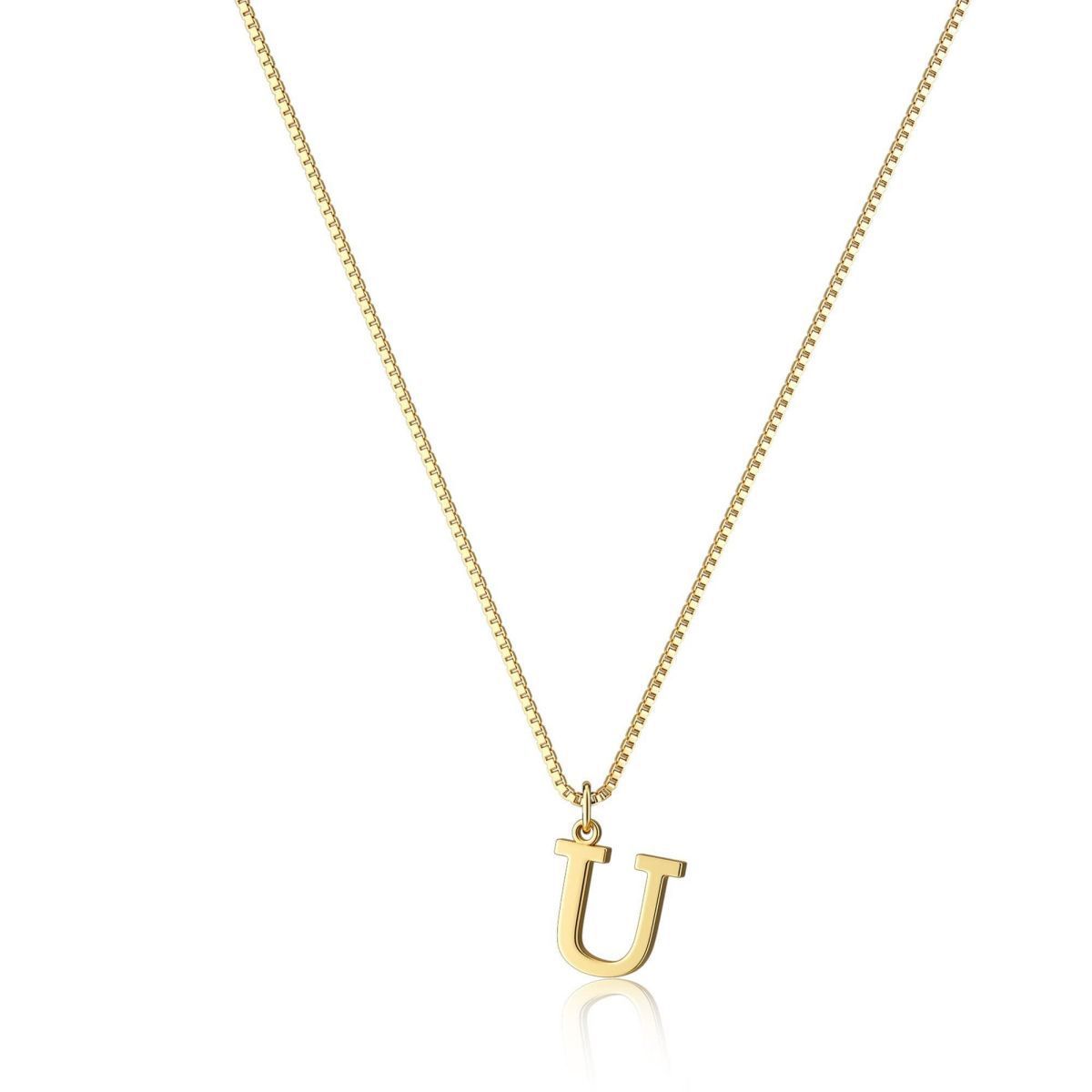 Elegant Gold Finish Monogram Necklace | Perfect Personalized Gift Copper-plated Gold Fashion Exquisite Personality All-matching