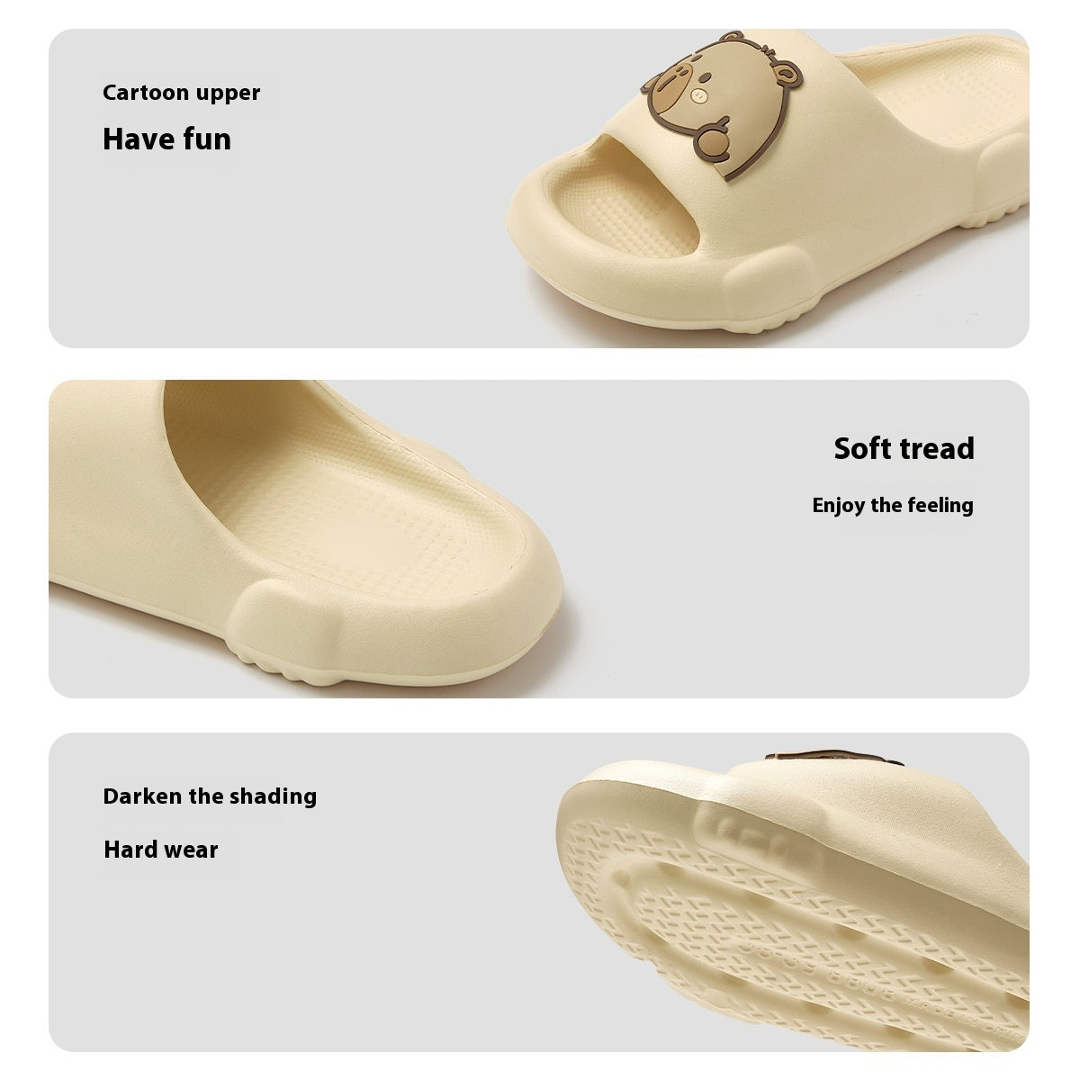 Cartoon Slippers Indoor Non-slip Bathroom Slipper Fashion House Shoes For Women's