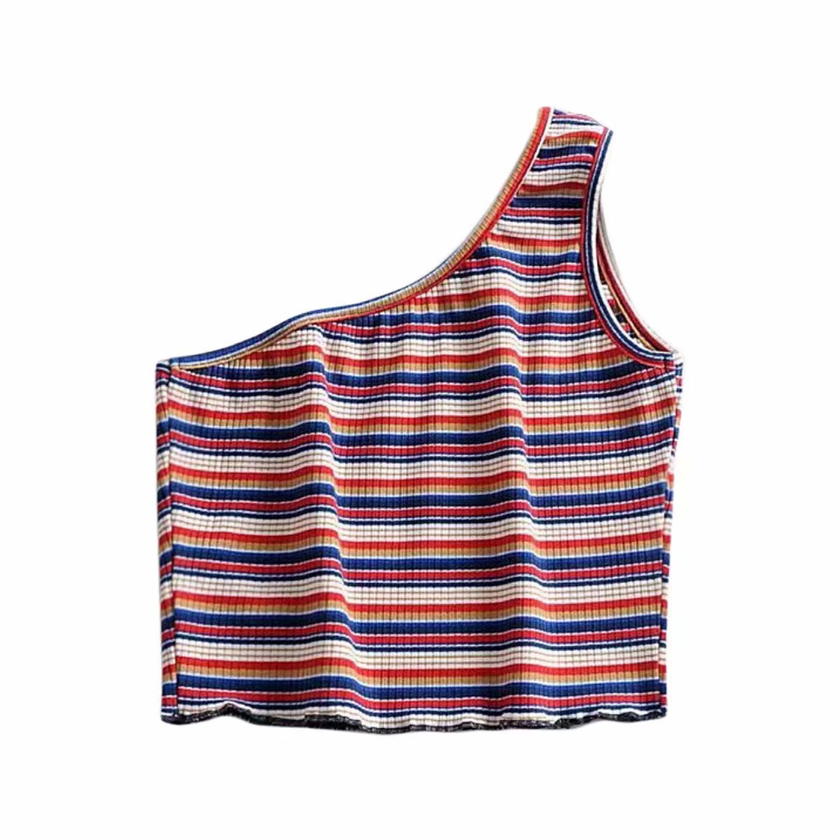 Women's tight-fitting vest with one-shoulder sling