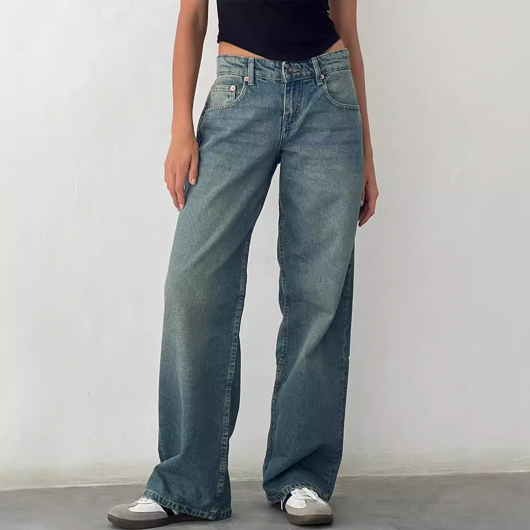 Casual High Quality Women's Straight Jeans For Women's