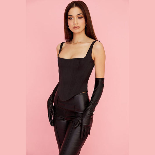 Stretch Tight Spaghetti-strap Camisole Top Women's