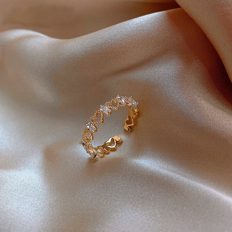 Woven Twist Net Celebrity Ring Women