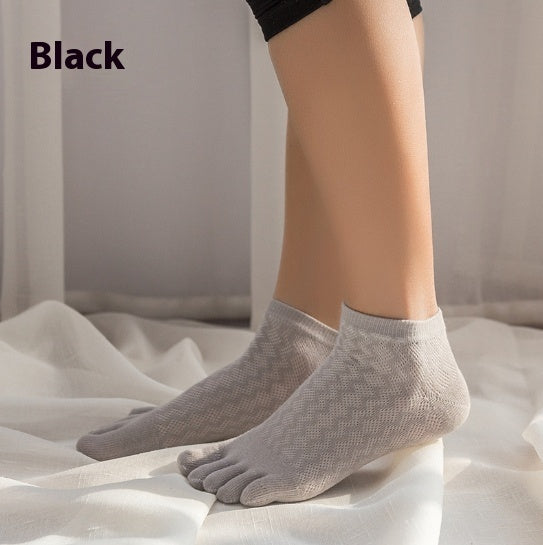 Thin Summer Pure Cotton Toe Socks Plain Toe Socks For Women's