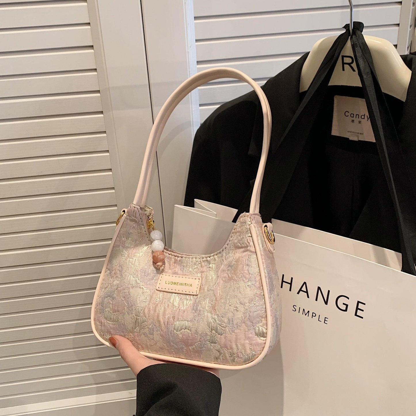 Chic Patterned Shoulder Bag / Mini Purse French Fashion Handbag Shoulder Underarm