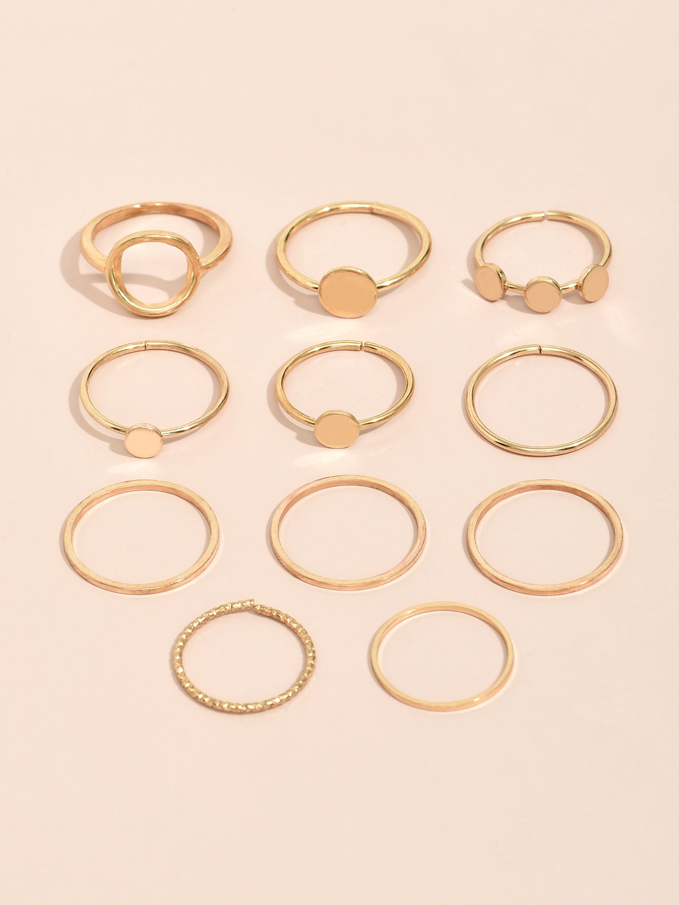 Boho Chic & Minimalist Layering Rings Collection Metal Ring Set Women