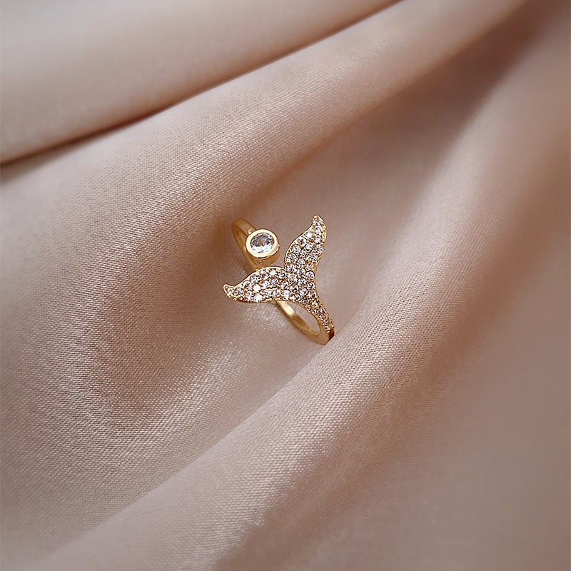 Woven Twist Net Celebrity Ring Women