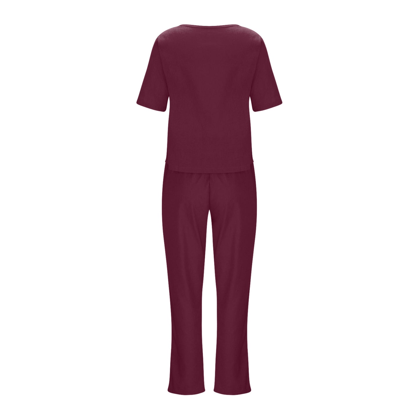 Cotton And Linen Wide-leg Pants Suit For Women's