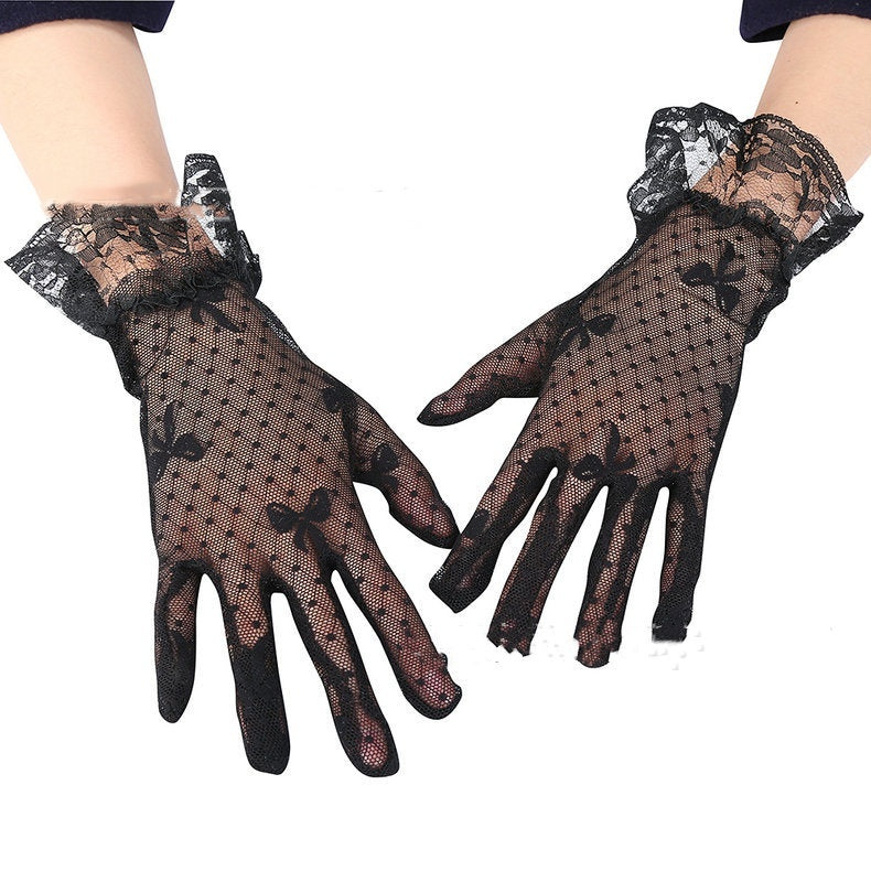 Wedding Dress Short Sunscreen Lace Lace Bow Gloves