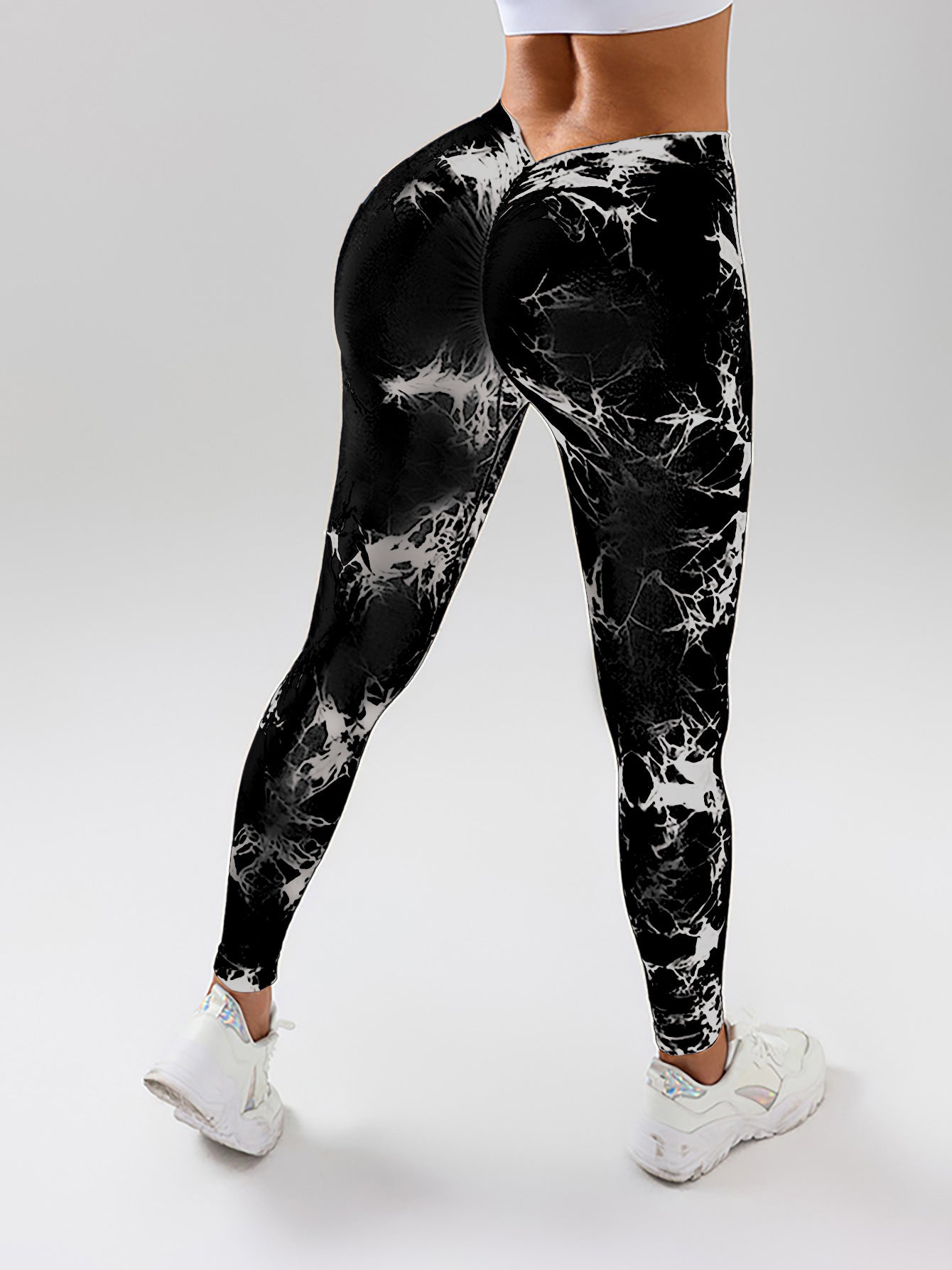 Tie-Dye Booty Boost Leggings (5-Pack) Dyed Yoga Pants With A Waistband At The Lower Back Active Yoga Pants