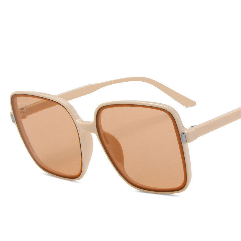 Trendy Gradient Lens Big Sunglasses Sunglasses Big Square Sunglasses Rice Nail Sunglasses