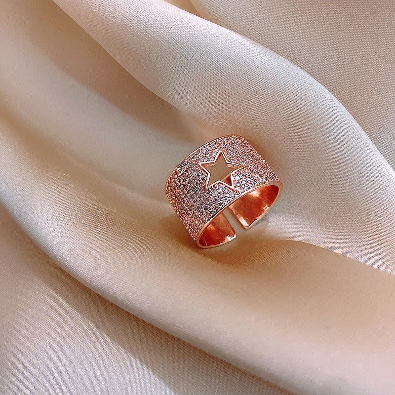 Woven Twist Net Celebrity Ring Women