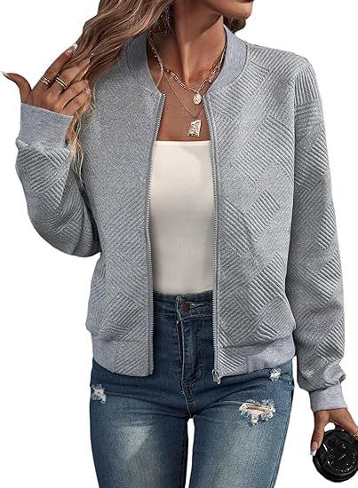 Zipper Pocket Comfort And Casual Long Sleeve Jacket For Women's