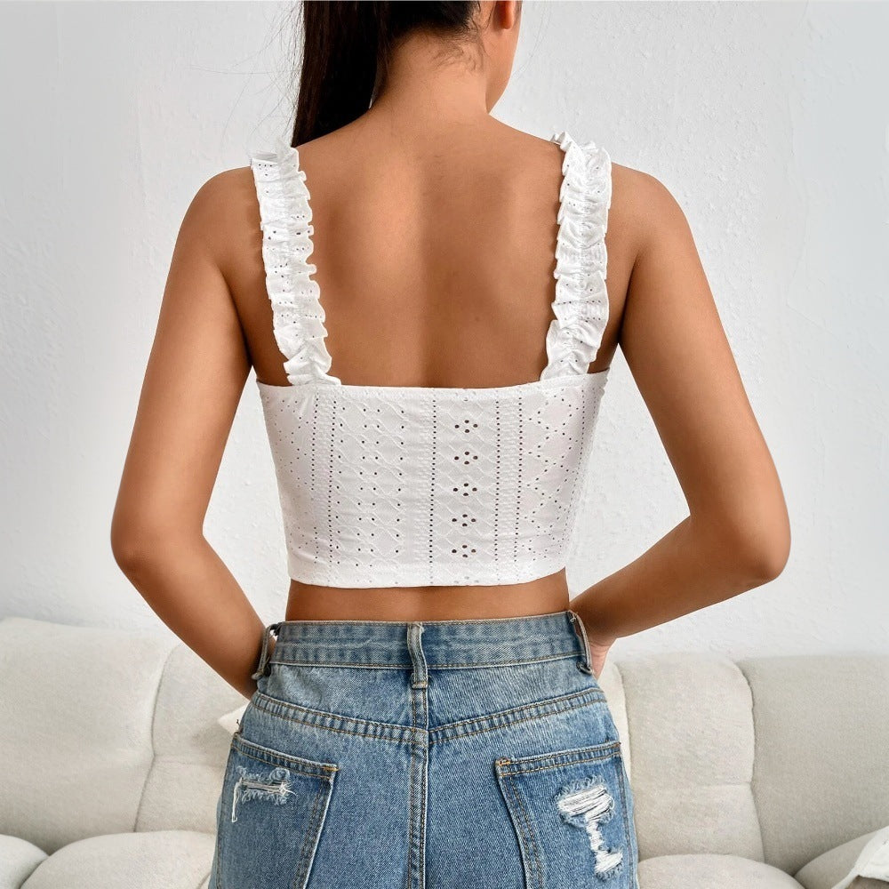 Elegant Lace Camisole Flattering Top For Women's
