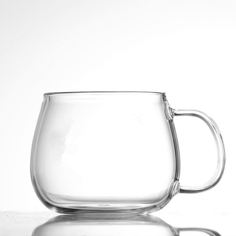 Cute Kawaii Emoji Glass Mug with Gold Handle Cute Glass Expression Coffee Cup Mug