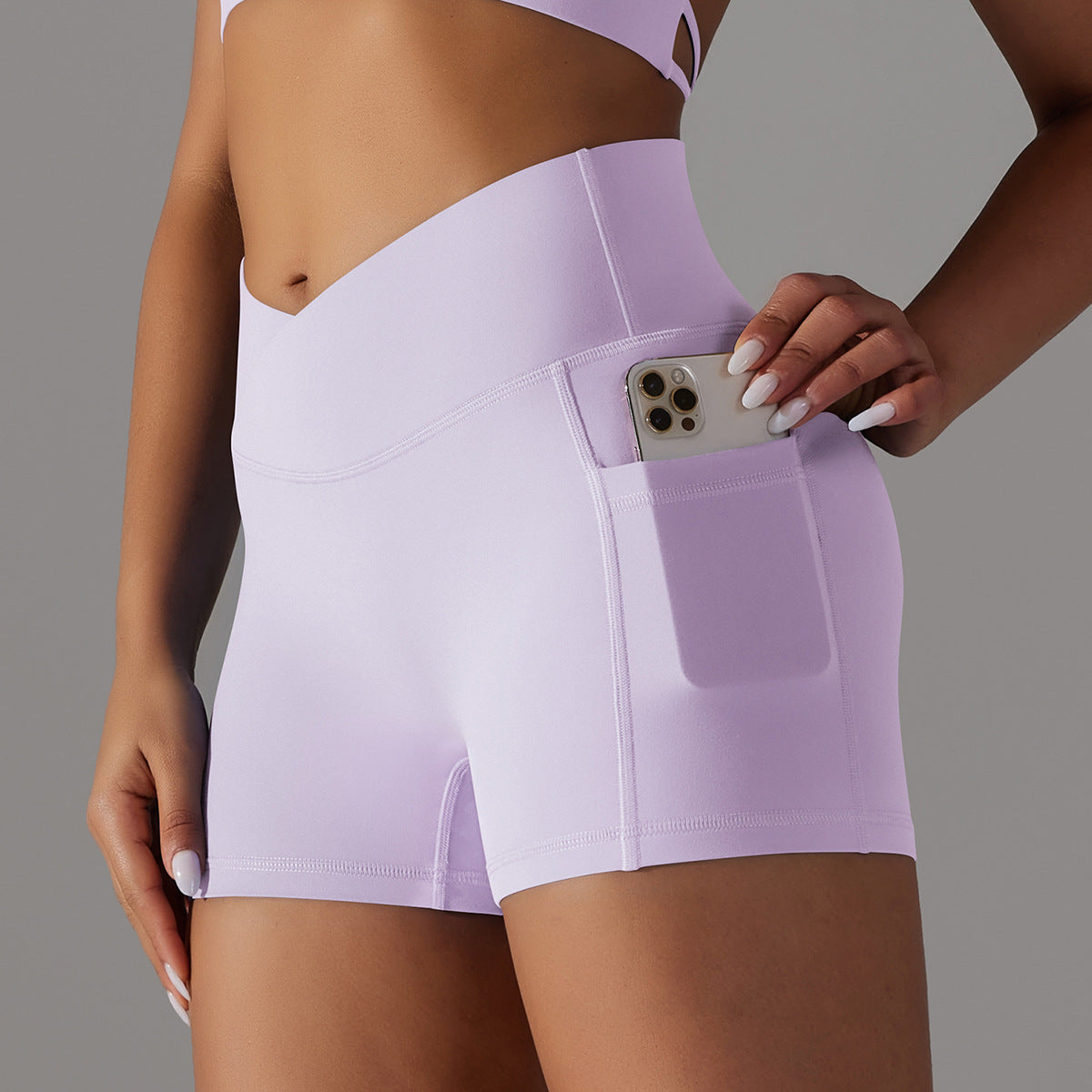 Sculpted Scrunch Shorts – Curve-Enhancing Fit with Pockets Yoga Shorts With Phone Pocket Design Fitness Sports Pants For Women Clothing