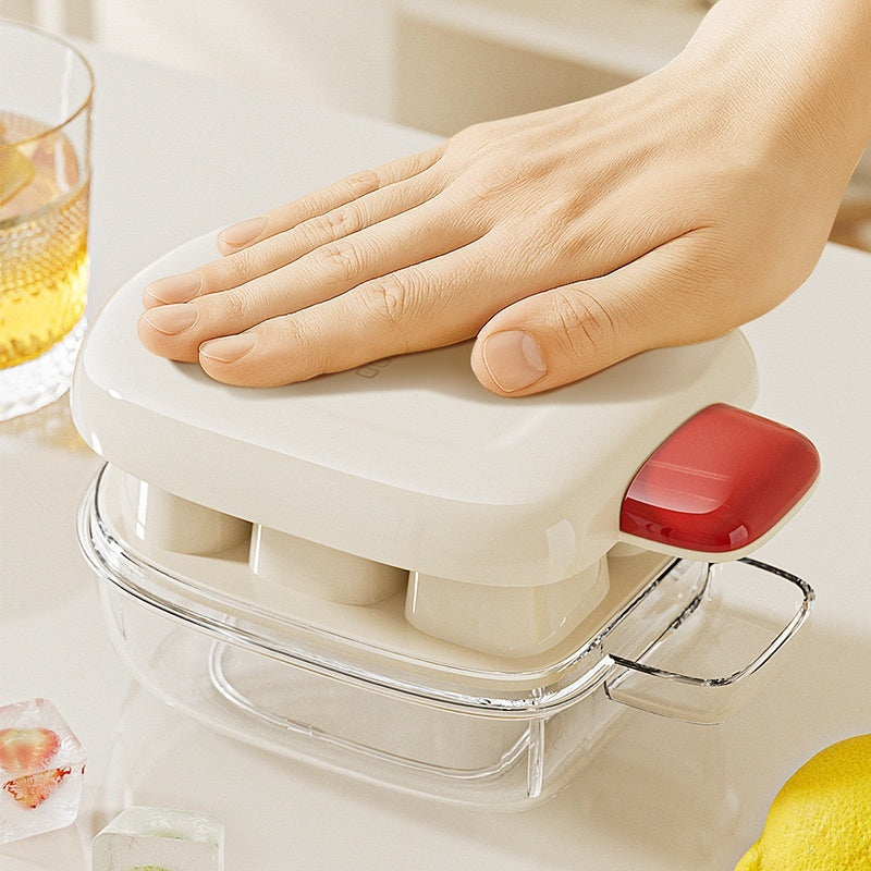 Ice Cube Mold Ice Storage With Lid Press Ice Maker