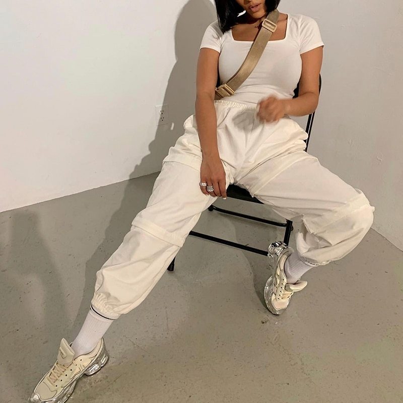 Cloud Core Joggers – Minimal White Streetwear Vibe Corduroy pants