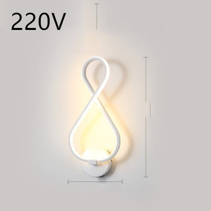 Rhythmic Wave LED Wall Light Minimalist Wall Accent Light Infinity Loop LED Wall Sconce
