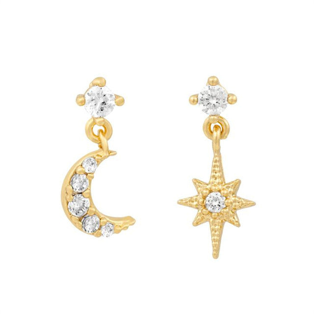 New Design Stainless Steel Cubic Zirconia Chain Hoop Earring