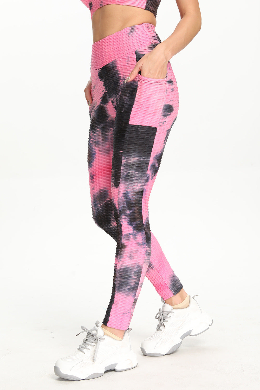 VibeFlex Tie-Dye Leggings – Color Rush Edition Cross-border European And American Foreign Trade New Style Yoga Pants Jacquard Pants