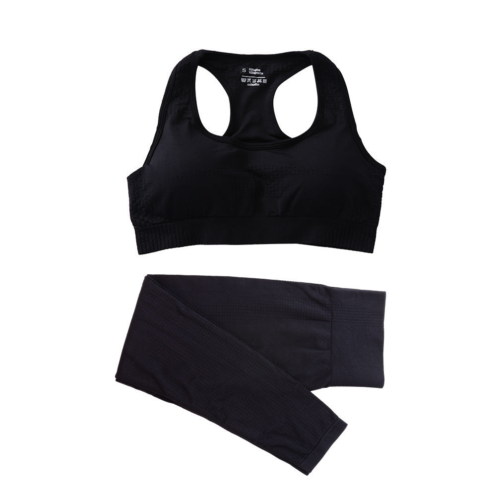Seamless 2-Piece Workout Set – Sculpt, Support & Slay Tracksuit High Waist Leggings Workout Sportswear Gym Clothing Fitness Crop Top Sports Suits Gym Set