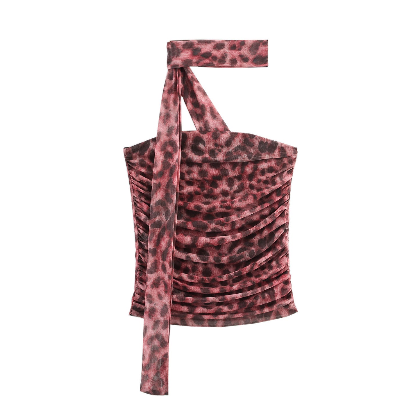 Retro New Stylish Top Summer Animal Print Sling Crop Top
