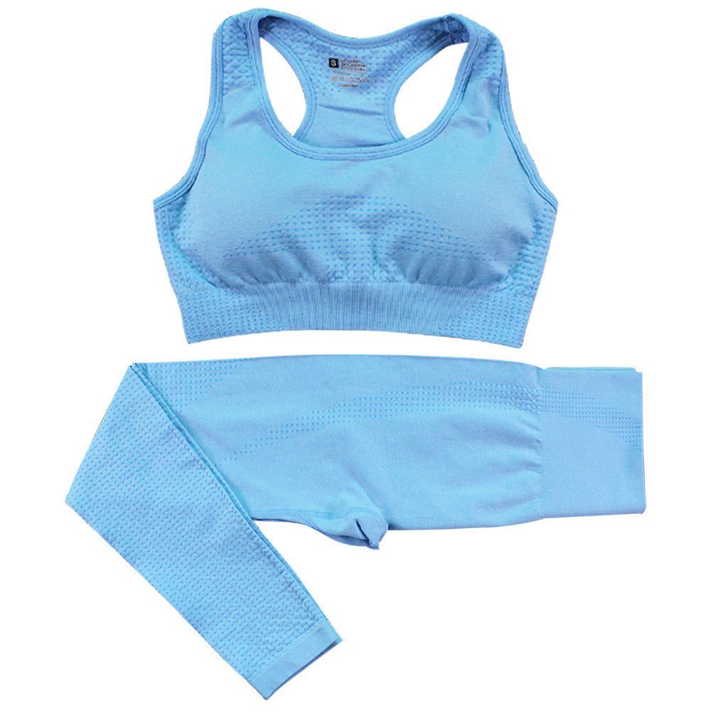 Seamless 2-Piece Workout Set – Sculpt, Support & Slay Tracksuit High Waist Leggings Workout Sportswear Gym Clothing Fitness Crop Top Sports Suits Gym Set