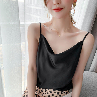 Summer Sleeveless Ice Silk Collocation Suit For Outer Wear