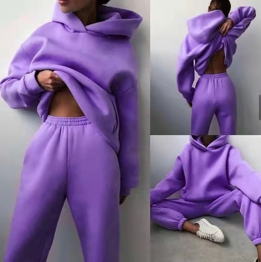 Oversized Hoodie & Jogger Set – Unisex Two-Piece Tracksuit in Multiple Colors Casual Hooded Sweater Two-piece Suit Clothes Hoodie Tracksuit