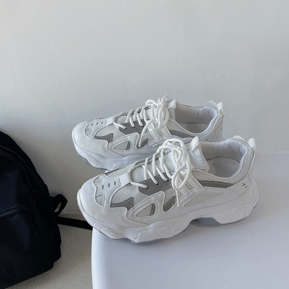 White Low Key Smoked White Sneakers For Women's