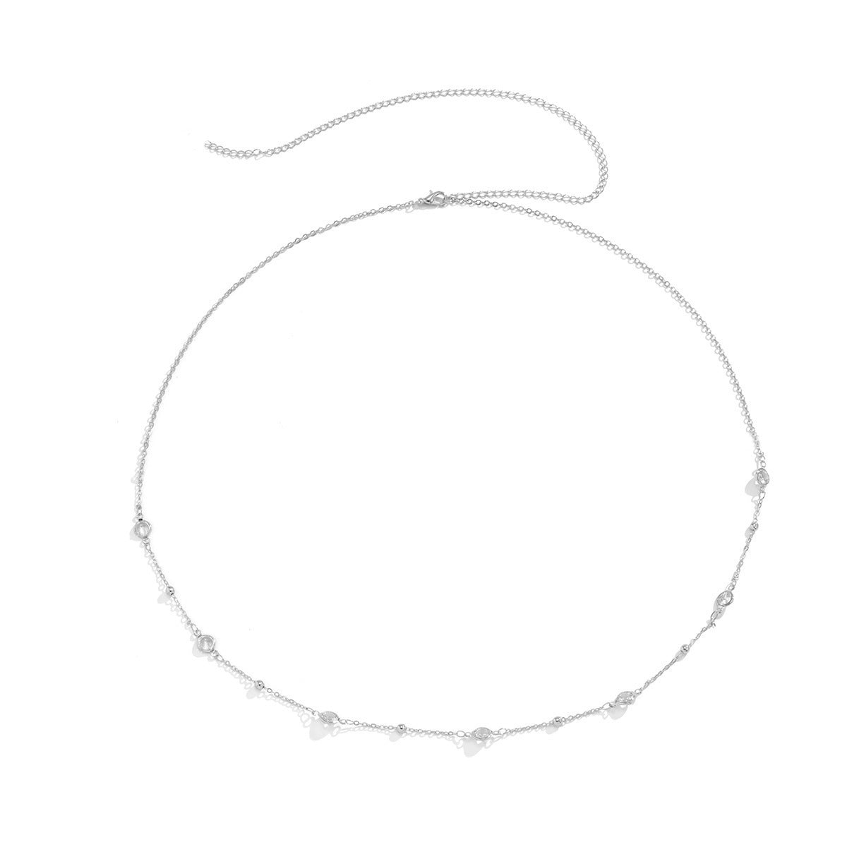 Dainty Beaded Waist Chains Fashion Alloy Chain Pentagram Waist Chain