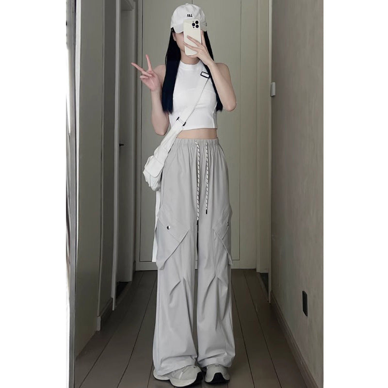 Wide-leg Workwear Casual Pants For Women