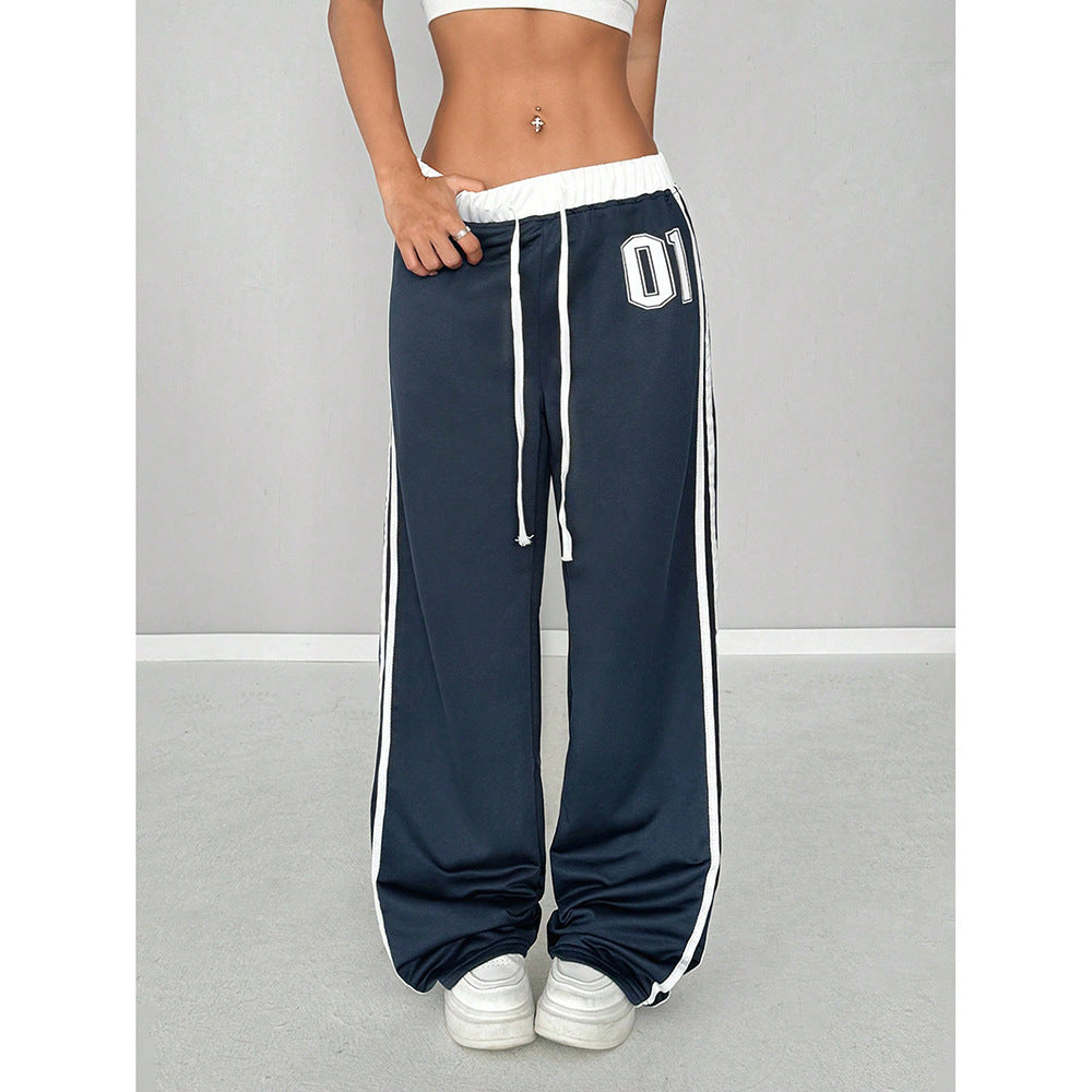 Loose Trendy Digital Printing Design Sense All-matching Long Pants