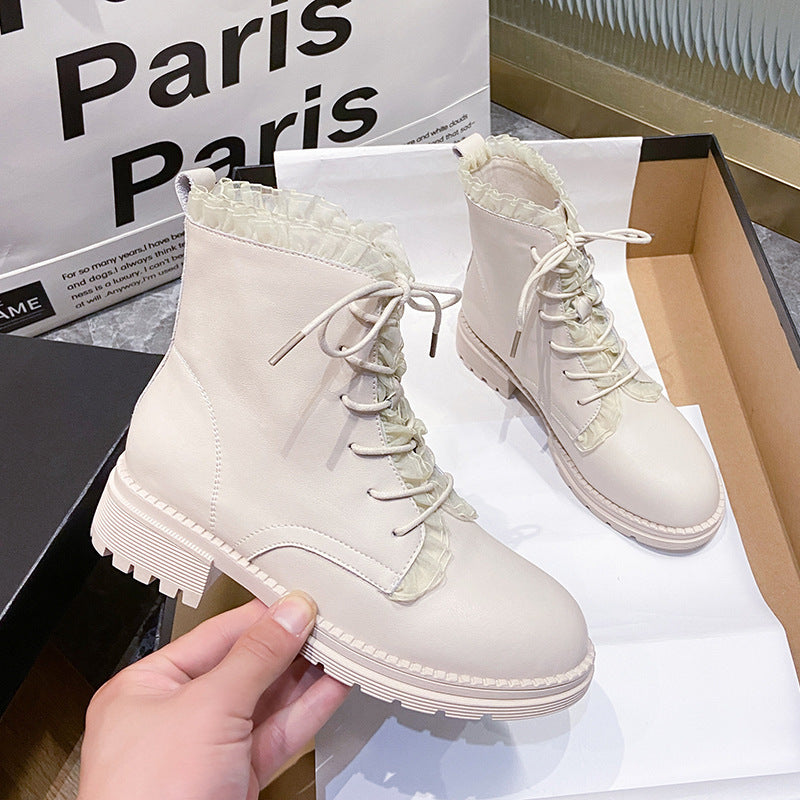 Lace-up Platform Short Martin Boots