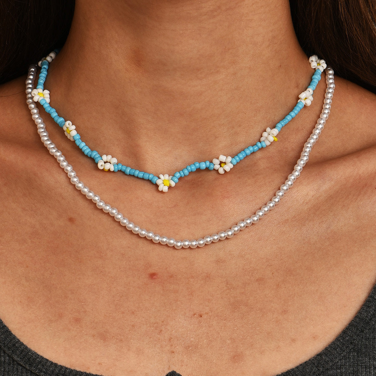 European And American Double Fashion Personality Ladies Necklace For Women's