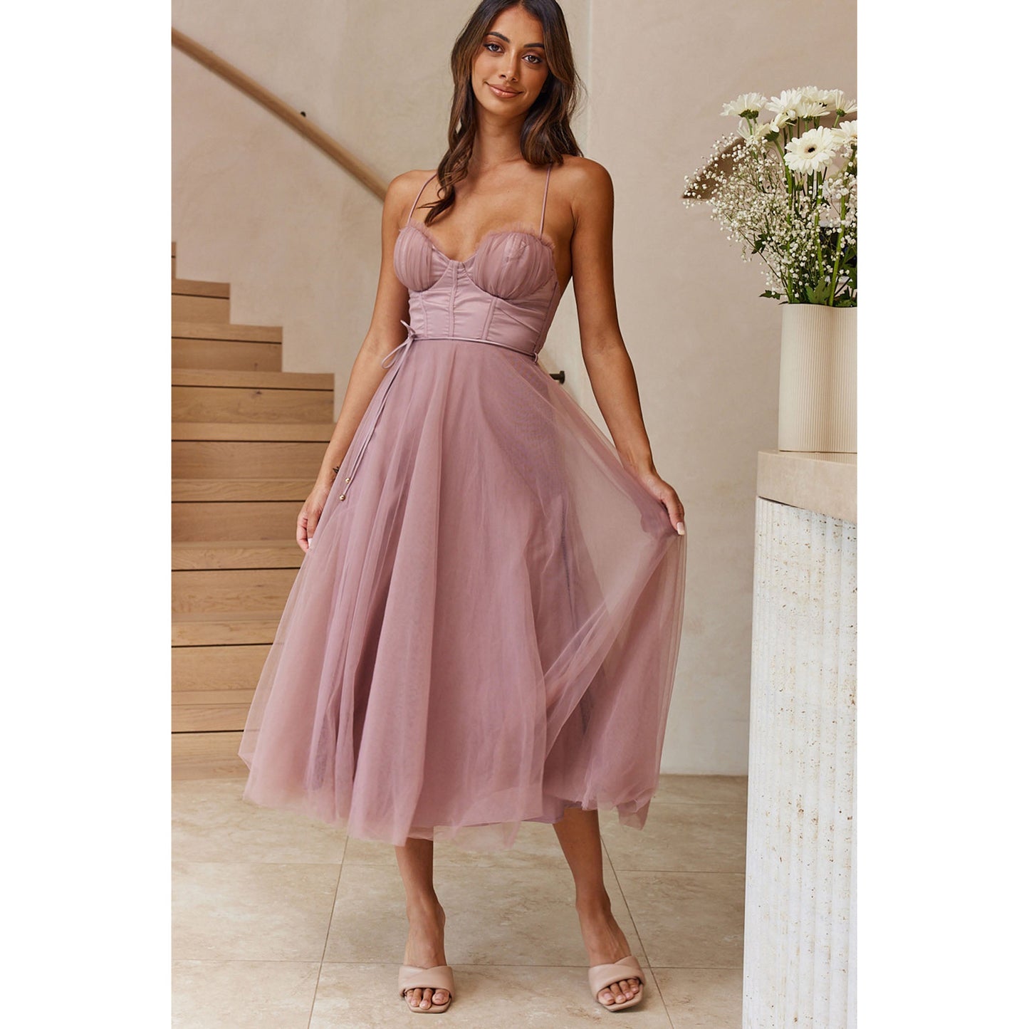 Sling Casual Multi-color Elegant Dress For Women's