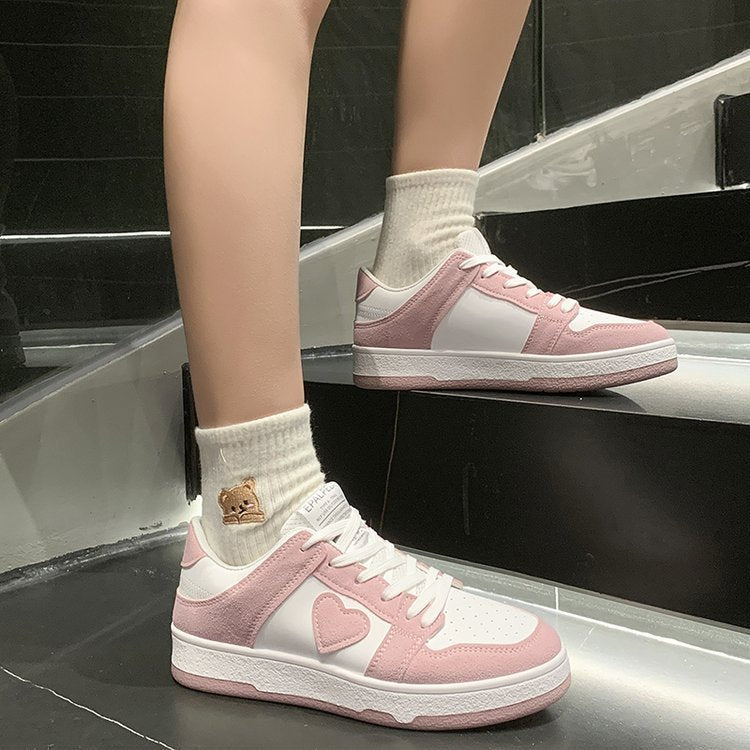 Flat Bottom Low Top Skateboard Shoes For Women